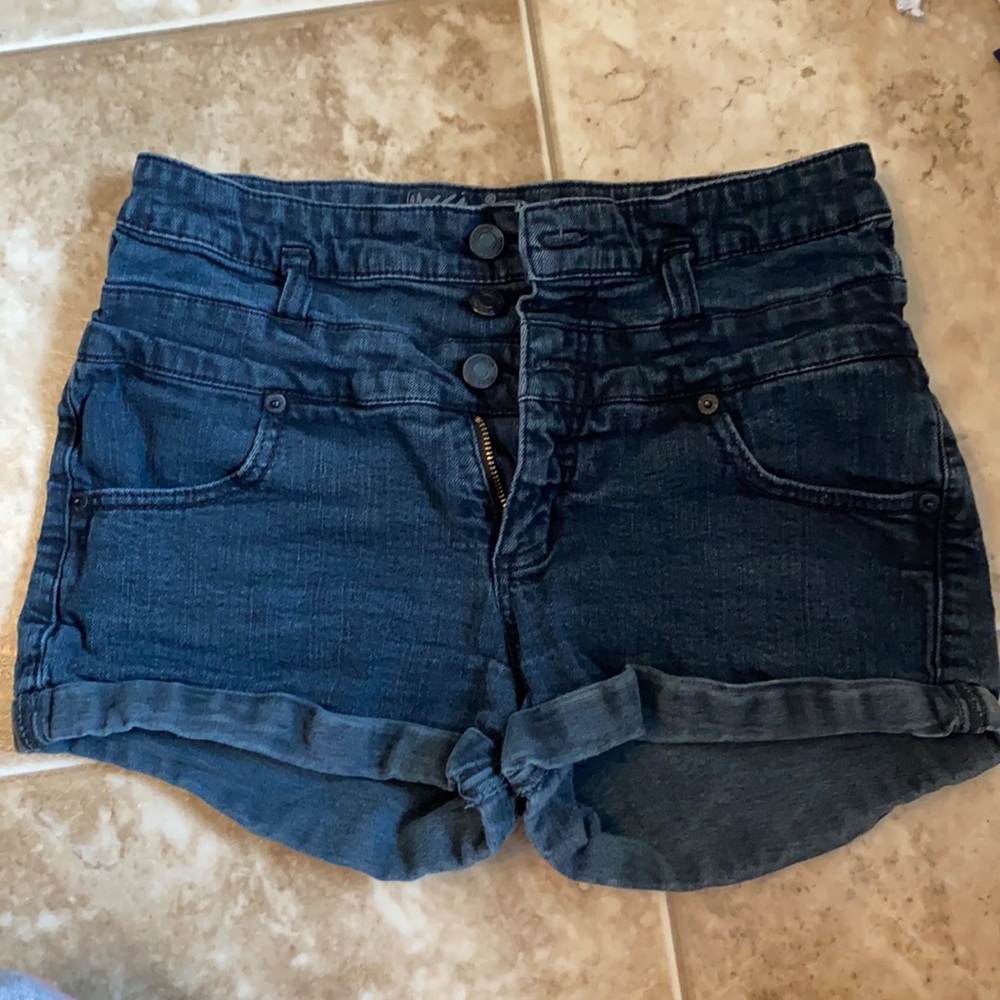 Black Jean Shorts